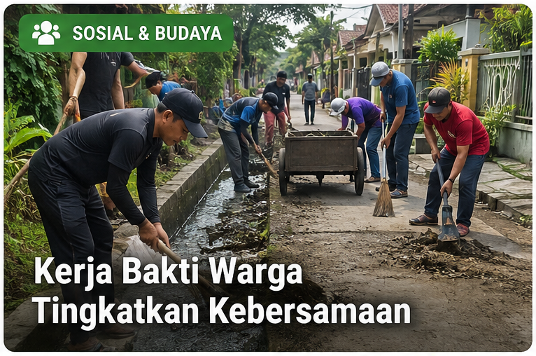 Kerja Bakti Warga Tingkatkan Kebersamaan